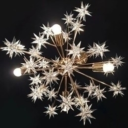 Designer Touch Decorative Creative Spark Wrought Iron Ball Stars Droplight Atmosphere