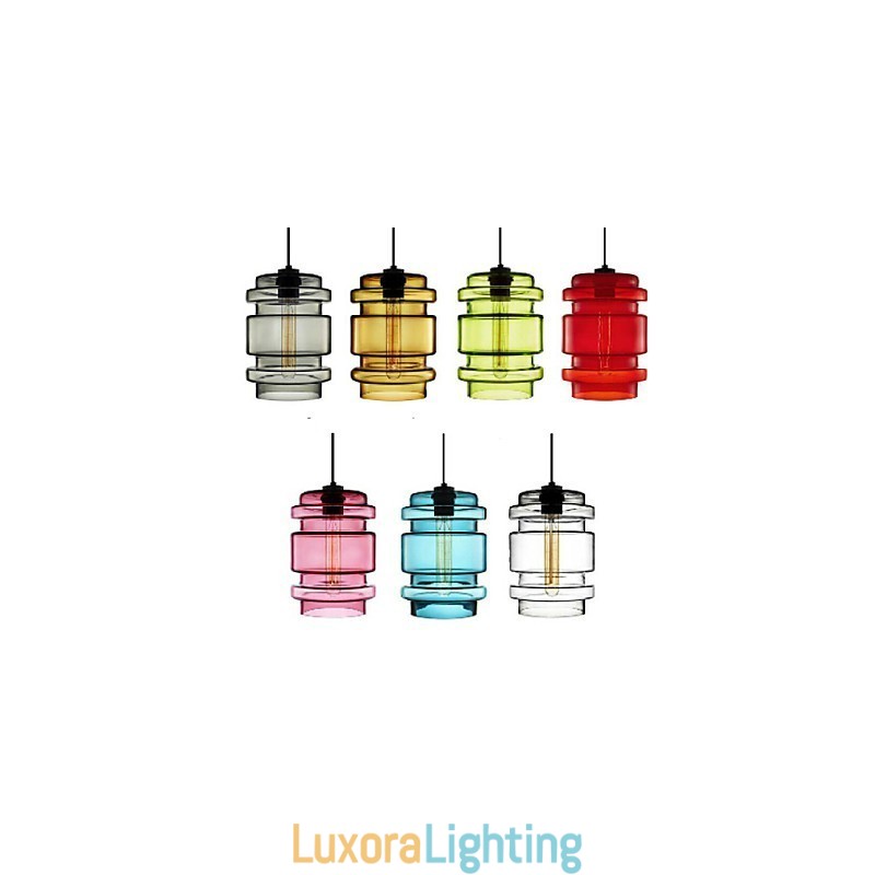 Designer Touch Decorative Candy Color Single Head Art Glass Chandelier Glass Shade (White Grey Yellow Green Red Pink Blue)