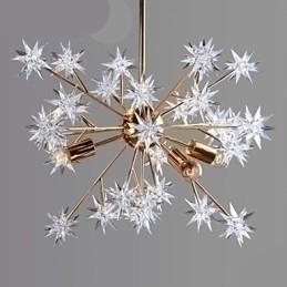 Designer Touch Decorative Creative Spark Wrought Iron Ball Stars Droplight Atmosphere