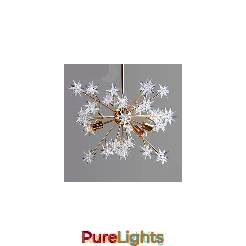 Designer Touch Decorative Creative Spark Wrought Iron Ball Stars Droplight Atmosphere