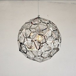 Designer Touch Decorative Silver Silver Brick Mesh Chandelier