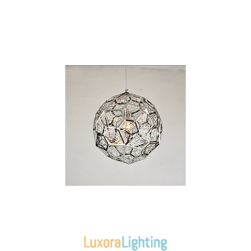 Designer Touch Decorative Silver Silver Brick Mesh Chandelier