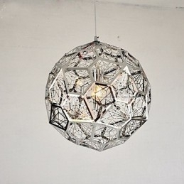 Designer Touch Decorative Silver Silver Brick Mesh Chandelier