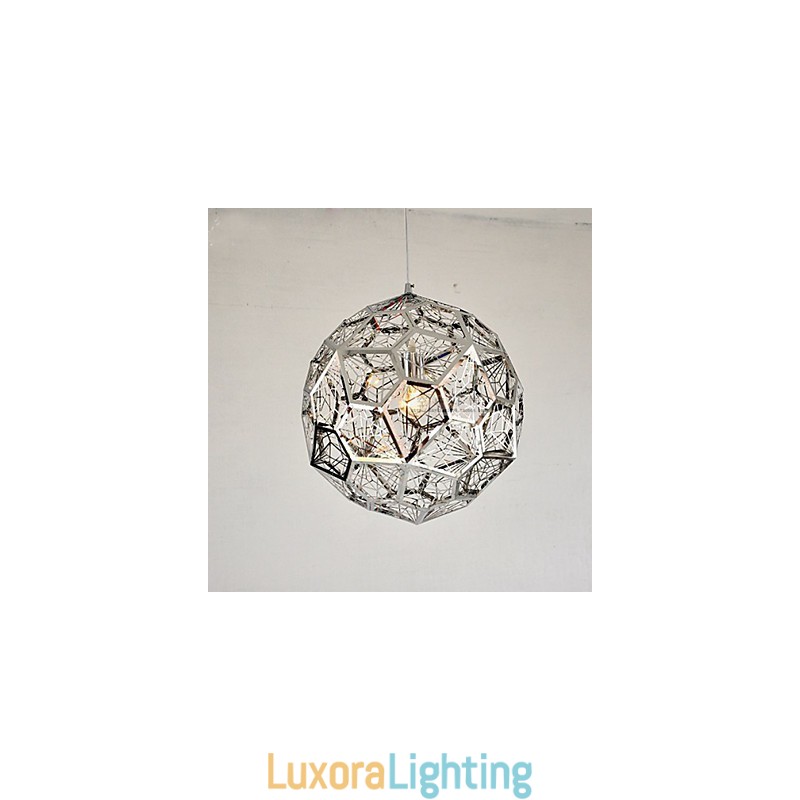 Designer Touch Decorative Silver Silver Brick Mesh Chandelier