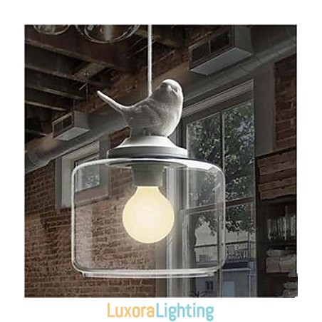 Designer Touch Decorative Single Head Glass Birds Droplight