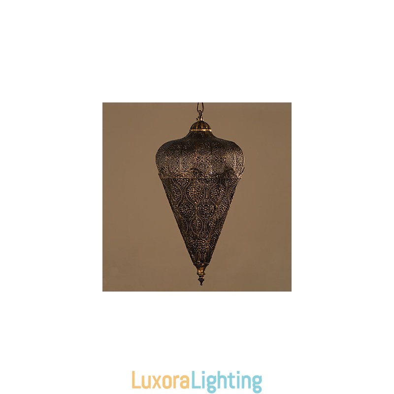 Designer Touch Decorative Southeast Asian American Retro Hand Hollow Iron Chandelier