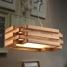 Designer Touch Decorative Modern Contemporary Country Mini Style Wood Bamboo Pendant Light