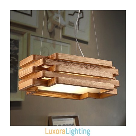 Designer Touch Decorative Modern Contemporary Country Mini Style Wood Bamboo Pendant Light