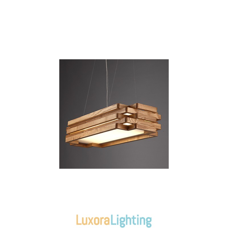 Designer Touch Decorative Modern Contemporary Country Mini Style Wood Bamboo Pendant Light