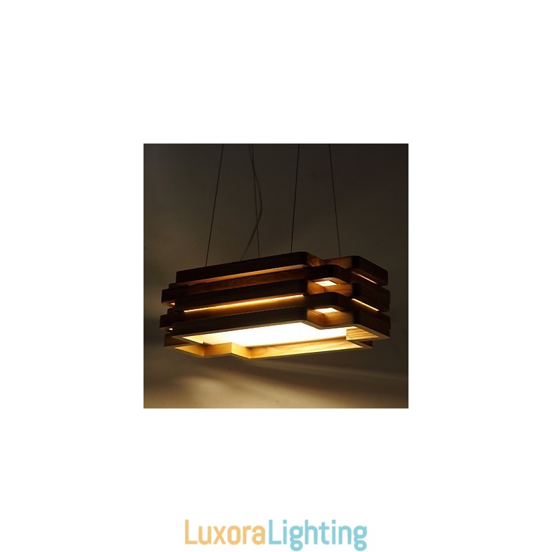 Designer Touch Decorative Modern Contemporary Country Mini Style Wood Bamboo Pendant Light