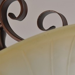 Designer Touch Decorative Rustic Lodge Vintage Mini Style Painting Metal Pendant Light