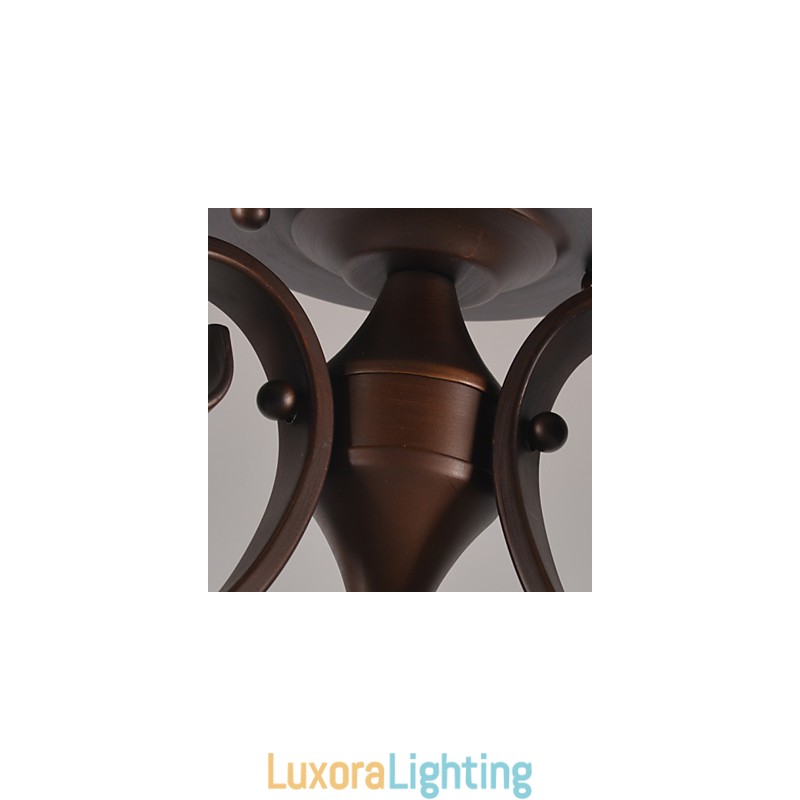 Designer Touch Decorative Rustic Lodge Vintage Mini Style Painting Metal Pendant Light