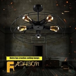 Designer Touch Decorative Industrial Vintage Metal Fan Pendant Lamp Steampunk Ceiling Chandelier Light