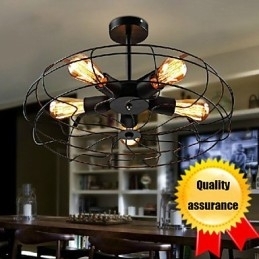 Designer Touch Decorative Industrial Vintage Metal Fan Pendant Lamp Steampunk Ceiling Chandelier Light
