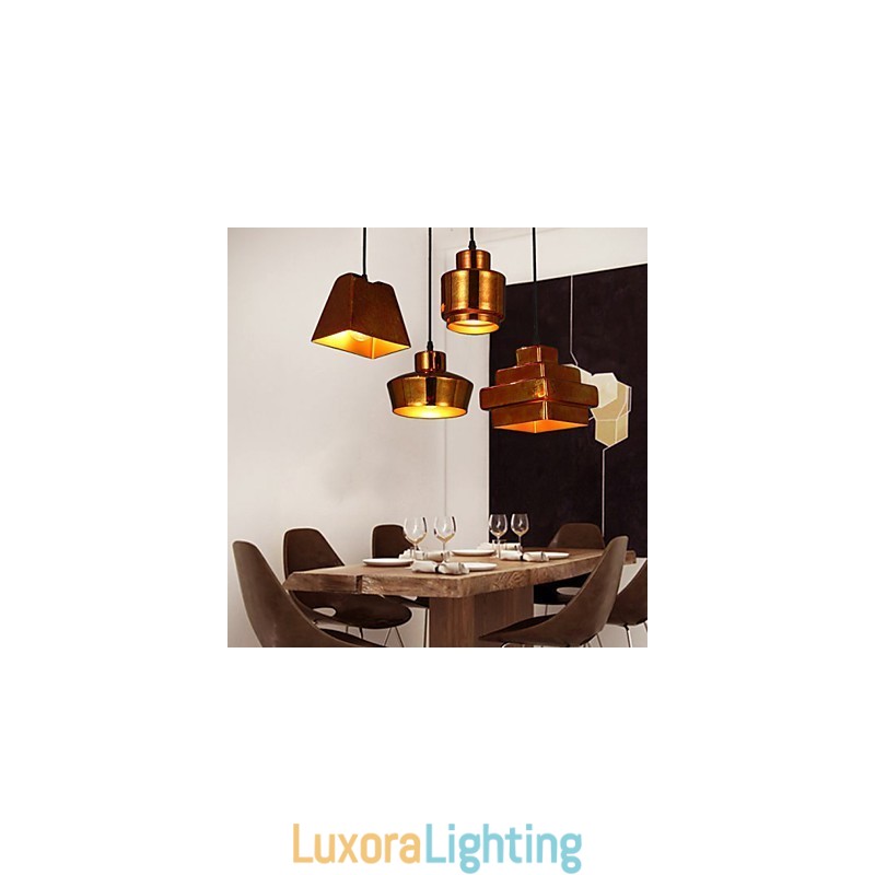 Designer Touch Decorative American Country Retro Glass Chandelier Rusty Sitting Droplight