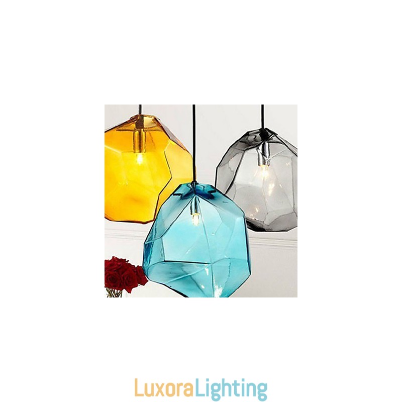 Designer Touch Decorative Creative Ice Crystal Glass Diamond Pendant Chromatic Droplight Lamp Light