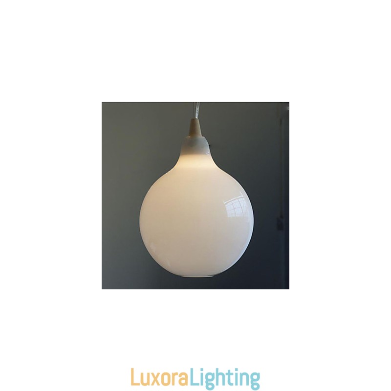 Designer Touch Decorative Milk white glass bottle Pendant Lamp Natural Curve