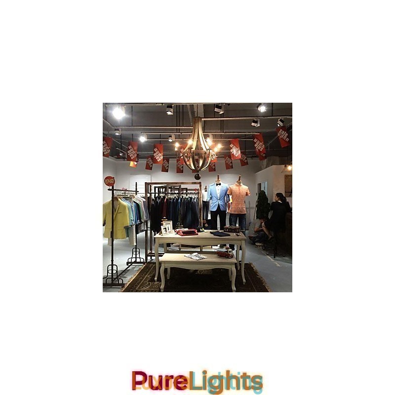 Designer Touch Decorative Vintage Mini Style Painting Wood Bamboo Chandelier