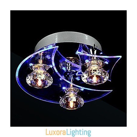 Designer Touch Decorative Chandelier Modern Crystal Living 3 Lights