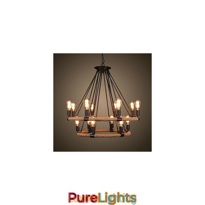 Designer Touch Decorative Traditional Classic Rustic Lodge Vintage Retro Country Painting Metal Pendant Light