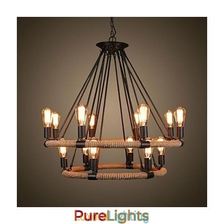 Designer Touch Decorative Traditional Classic Rustic Lodge Vintage Retro Country Painting Metal Pendant Light