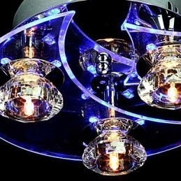 Designer Touch Decorative Chandelier Modern Crystal Living 3 Lights