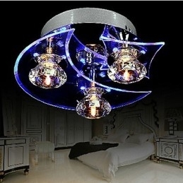 Designer Touch Decorative Chandelier Modern Crystal Living 3 Lights