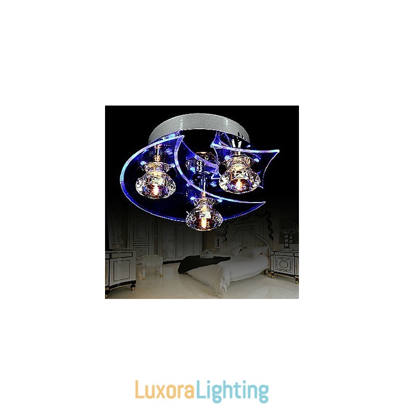 Designer Touch Decorative Chandelier Modern Crystal Living 3 Lights