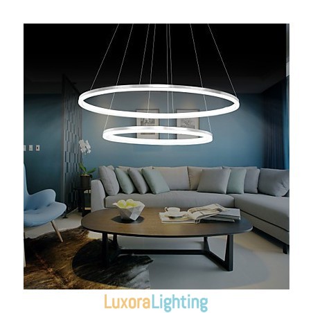 Designer Touch Decorative Modern Design Pendant Light 4High Quality Acrylic Double Ring Fit