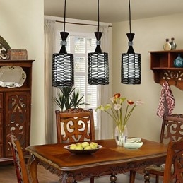 Designer Touch Decorative The Cane Makes Up Hand Woven Individuality Creative Arts Droplight Lamp Light