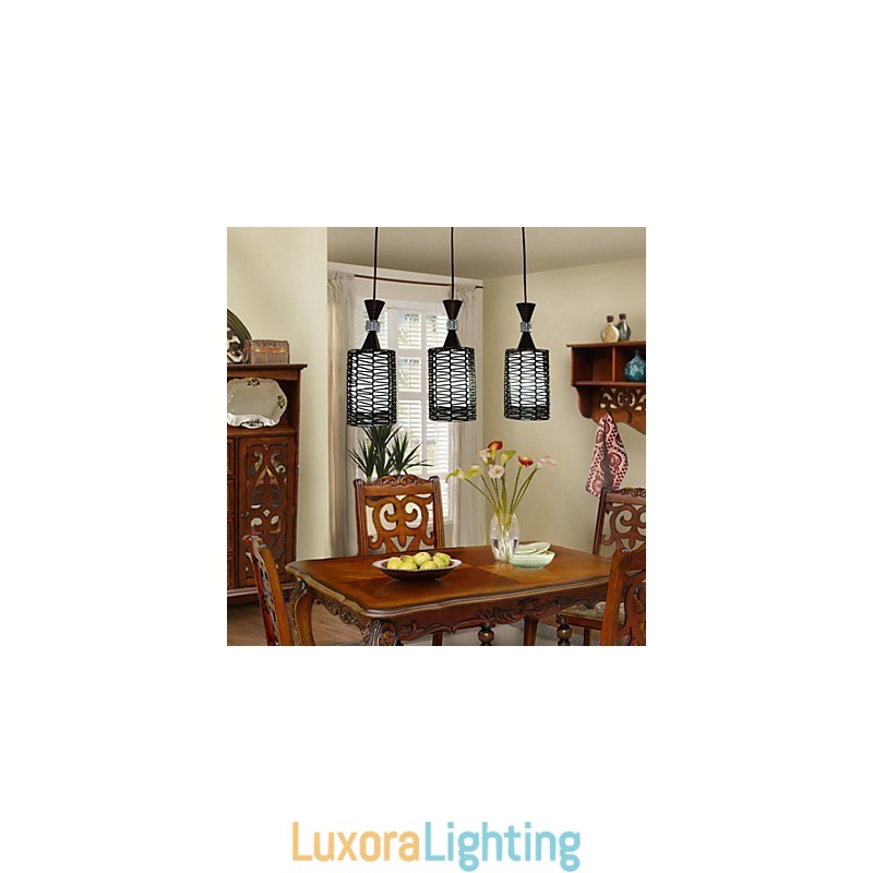 Designer Touch Decorative The Cane Makes Up Hand Woven Individuality Creative Arts Droplight Lamp Light