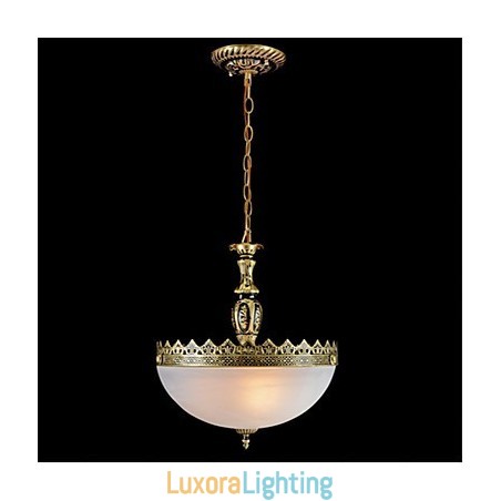 Designer Touch Decorative Traditional Classic Vintage Retro Bronze Metal Pendant Light
