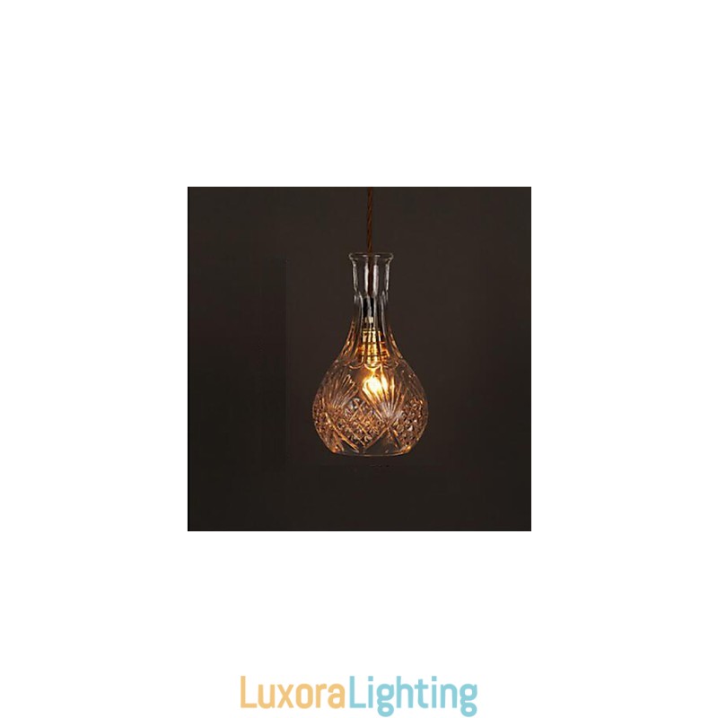 Designer Touch Decorative Romantic Bottle Creative Carved Art Glass Chandelier Light Pendant Light