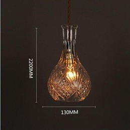 Designer Touch Decorative Romantic Bottle Creative Carved Art Glass Chandelier Light Pendant Light