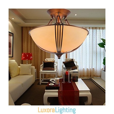 Designer Touch Decorative Rustic Lodge Vintage Mini Style Painting Metal Pendant Light