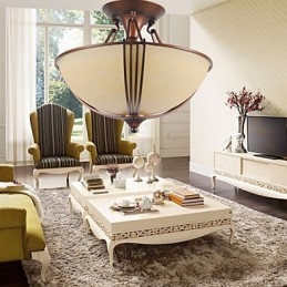 Designer Touch Decorative Rustic Lodge Vintage Mini Style Painting Metal Pendant Light