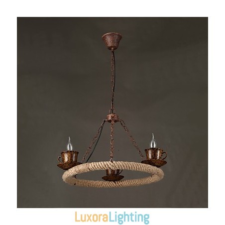 Designer Touch Decorative Vintage Country Painting Metal Pendant Light Garage