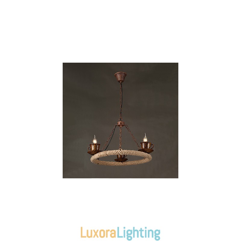 Designer Touch Decorative Vintage Country Painting Metal Pendant Light Garage