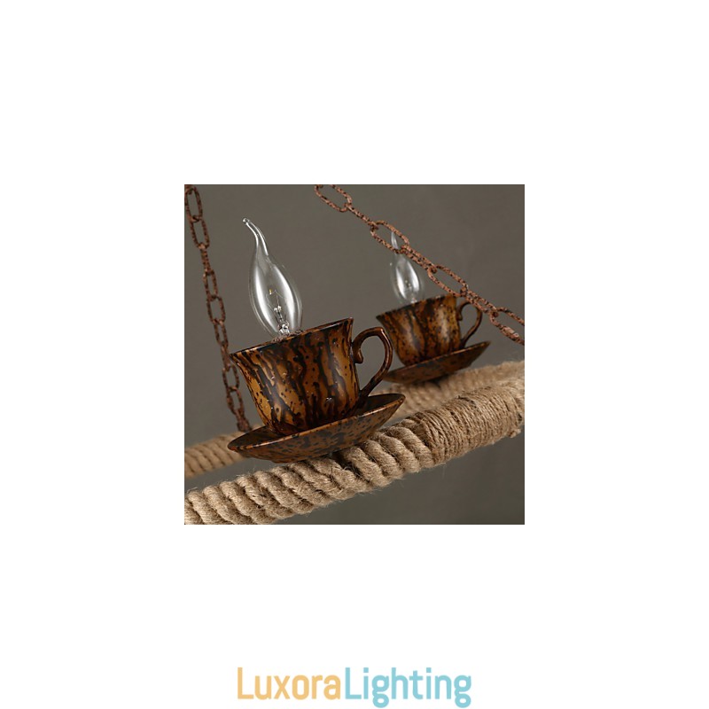 Designer Touch Decorative Vintage Country Painting Metal Pendant Light Garage