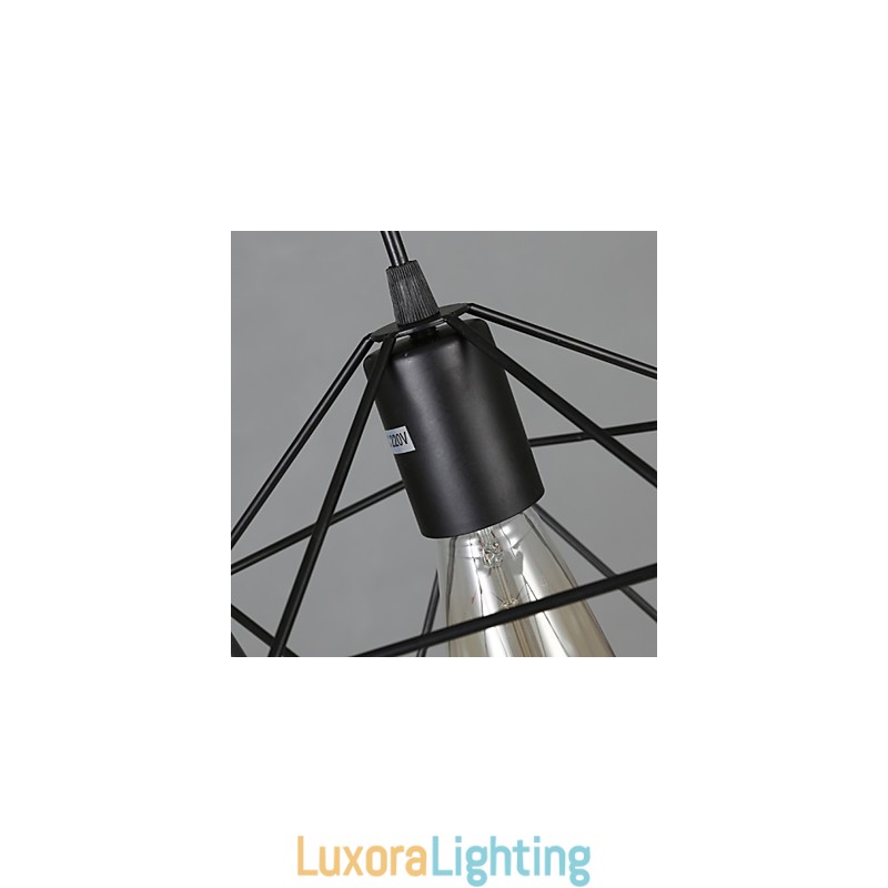 Designer Touch Decorative Geometrical Line Diamond Wrought Iron Chandelier Pendant Light Modern Contemporary