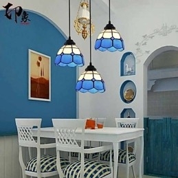 Designer Touch Decorative European Contracted Droplight Glass Lampshade Lamps And Lanterns Of The Mediterranean