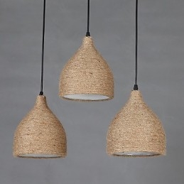 Designer Touch Decorative Country Lofts Restoring Ancient Ways Hemp Rope Single Head Small Droplight Lamp
