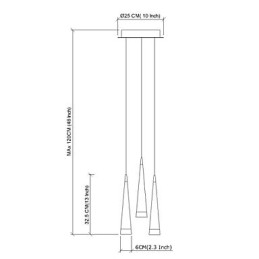 Designer Touch Decorative Modern Contemporary Chrome Metal Pendant Light