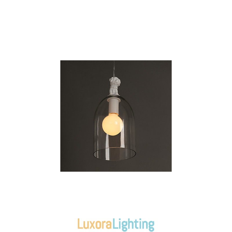 Designer Touch Decorative The Cartoon Dog Droplight Taipei Rural Glass Individuality Creative Small Droplight Lamp