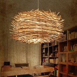 Designer Touch Decorative European and American Denss Rattan Weaving Chandelier