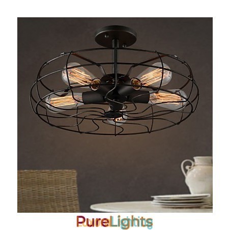 Designer Touch Decorative The American Country Industrial Lamp Personalized Lamp European Retro Fan Ceiling Lamps