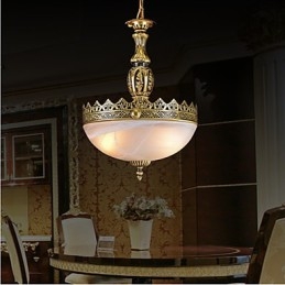 Designer Touch Decorative Traditional Classic Vintage Retro Bronze Metal Pendant Light