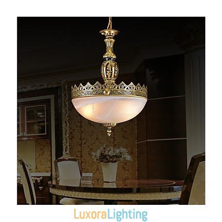 Designer Touch Decorative Traditional Classic Vintage Retro Bronze Metal Pendant Light