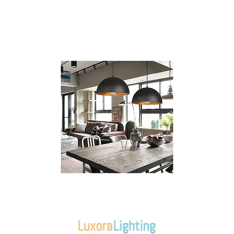 Designer Touch Decorative Creative Lamp Round Chimney Droplight Wrought Iron Character Meals Chandelier Black And White