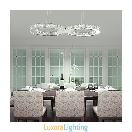 Designer Touch Decorative Modern Contemporary Crystal Chrome Metal Pendant Light
